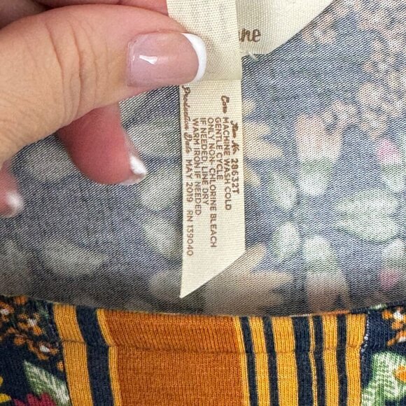 Matilda Jane Moments With You At The Pumpkin Patch Top SM Multicolor Floral EUC - Picture 8 of 8